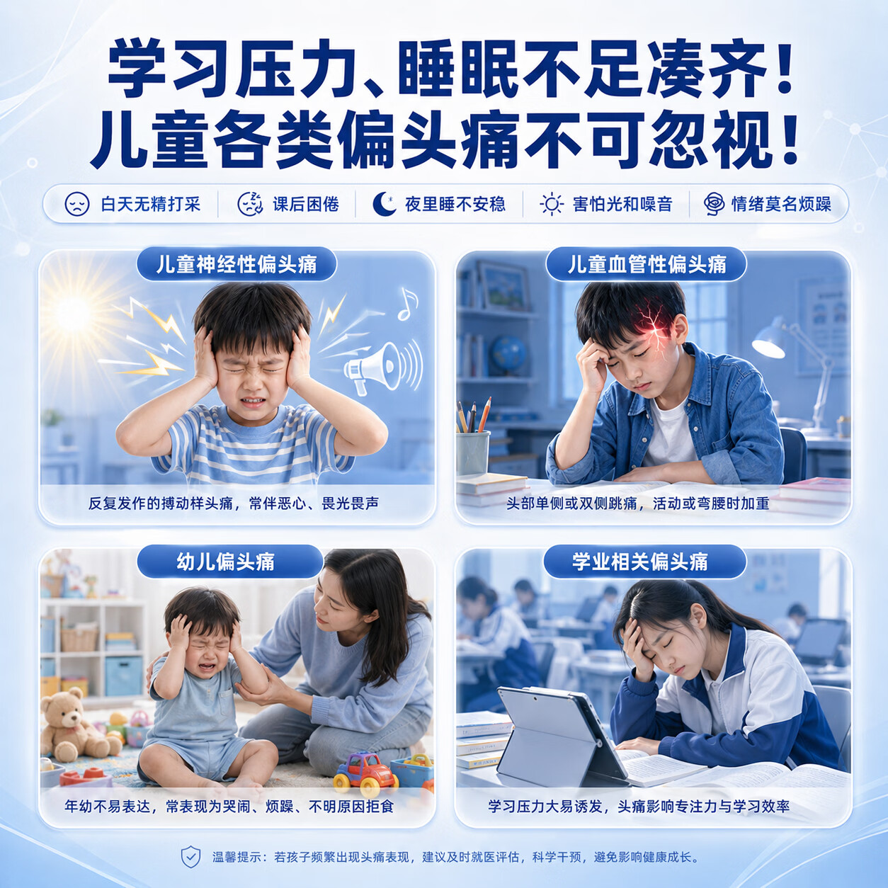MigreLief美国进口迈立疏补镁小白菊维生素B2舒缓预防儿童偏头痛头晕营养包 预防舒缓儿童偏头痛 60粒*1瓶 【体验装】