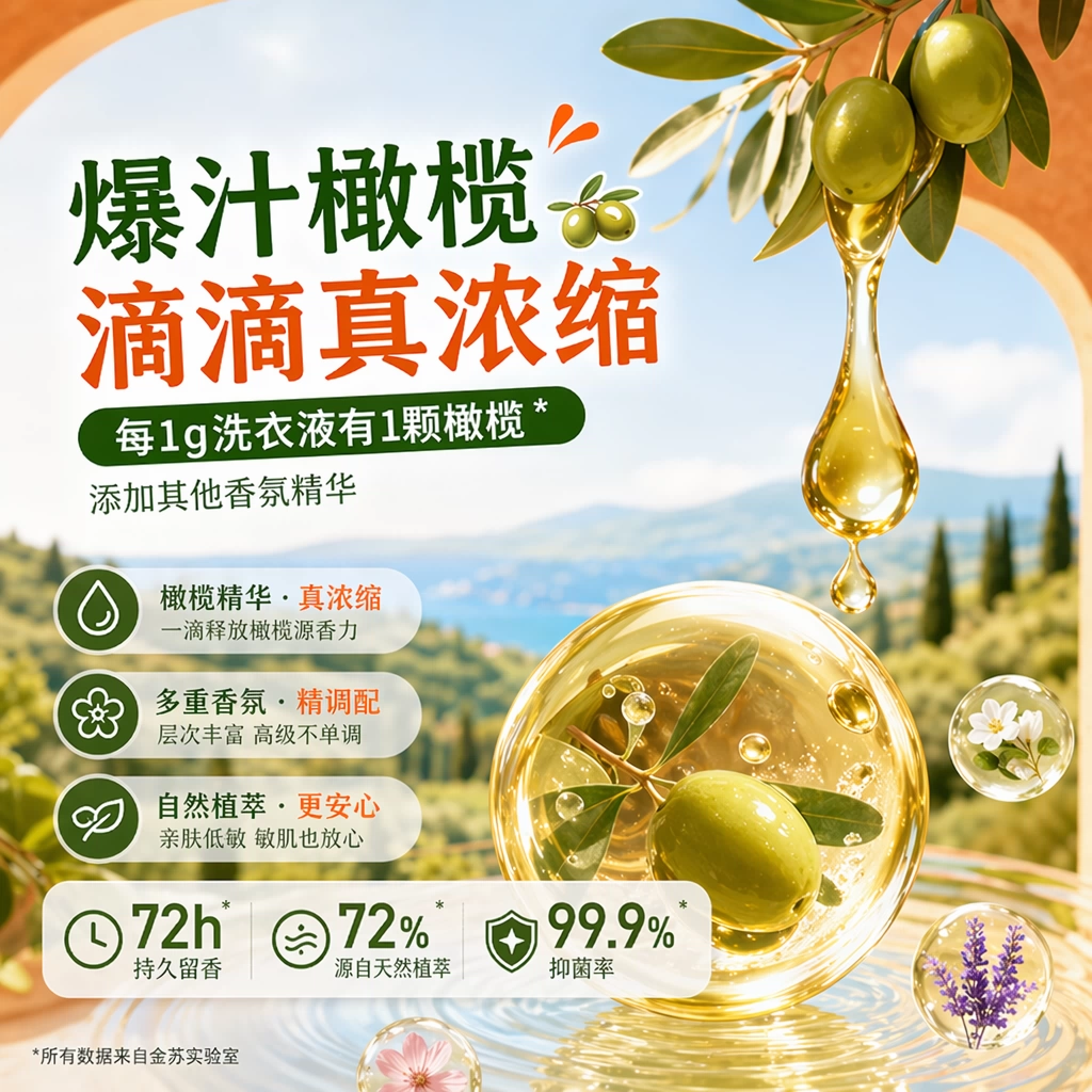 金苏橄榄迷迭香精华香氛柔顺家用洗衣液去油污渍去黄持久留香深层洁净 【橄榄迷迭香精华丨1袋装5.6斤】1袋瓦解12大污渍