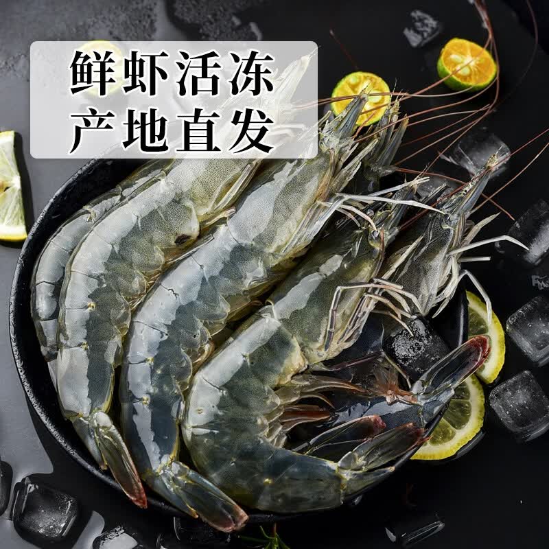 正宗盐田虾大连海鲜特产复州湾盐田虾鲜活速冻大虾急速锁鲜 复州湾盐田虾【40-50】 1500g(净重)
