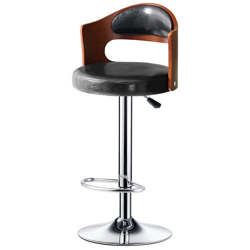 华恺之星 吧台椅子餐椅可升降休闲酒吧椅带靠背高脚椅前台接待椅HK2100 古典曲目款HK2100