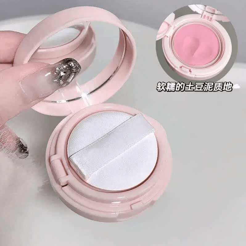 【精选现发】气垫腮红膏哑光持妆不易飞粉高光提亮膨胀色单色腮红 06#微醺粉玫