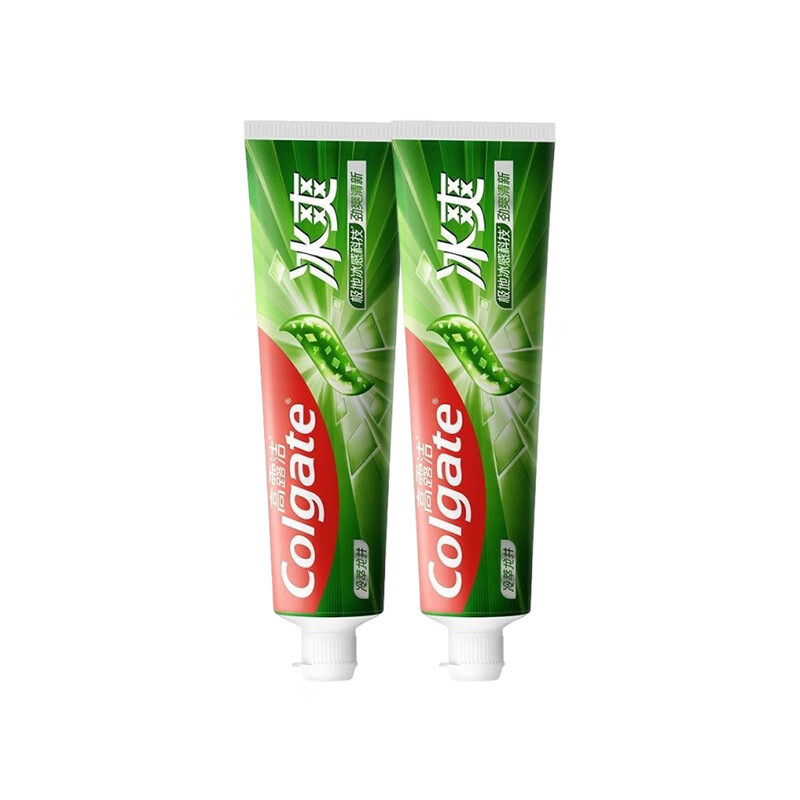 高露洁（Colgate）牙膏冰爽三重薄荷茶香乌龙120g清新口气亮白牙齿口腔护理 茶香龙井120g*2支