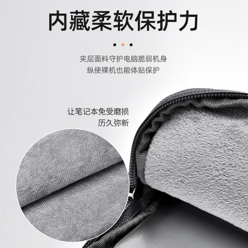 【甄选好物】新款时尚笔记本电脑包手提包男女商务公文包单肩包斜 中号黑色