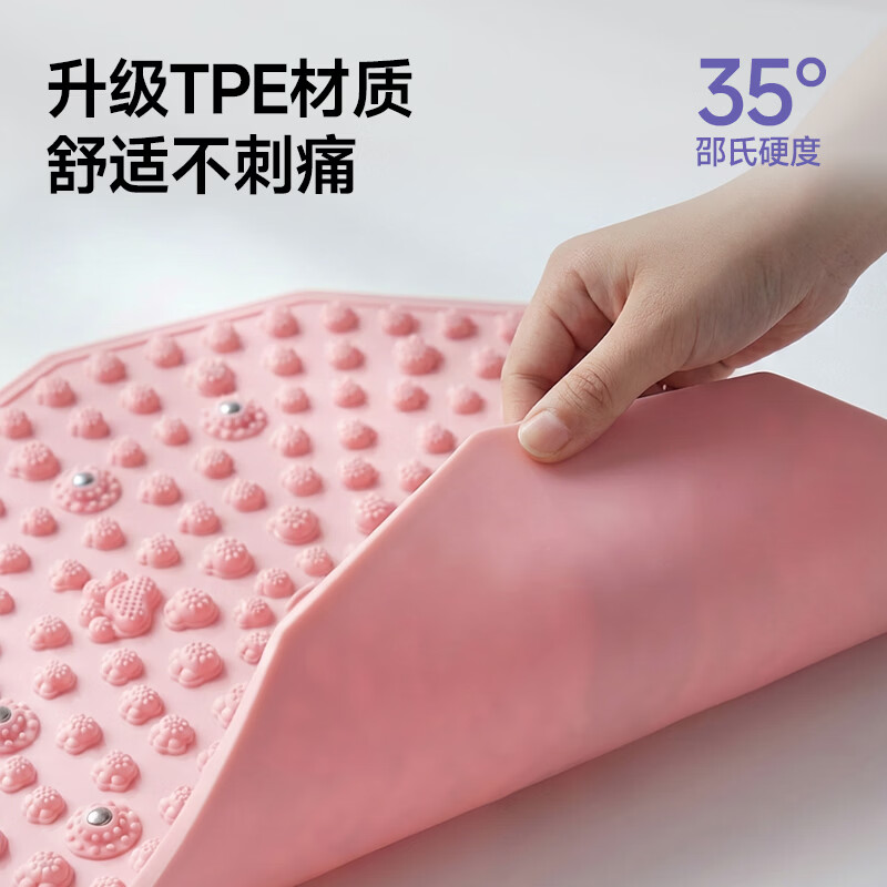 贵人鸟瑜伽垫防滑减震静音运动垫家用专业训练器材男女适用便携方便收纳 紫色-12边形