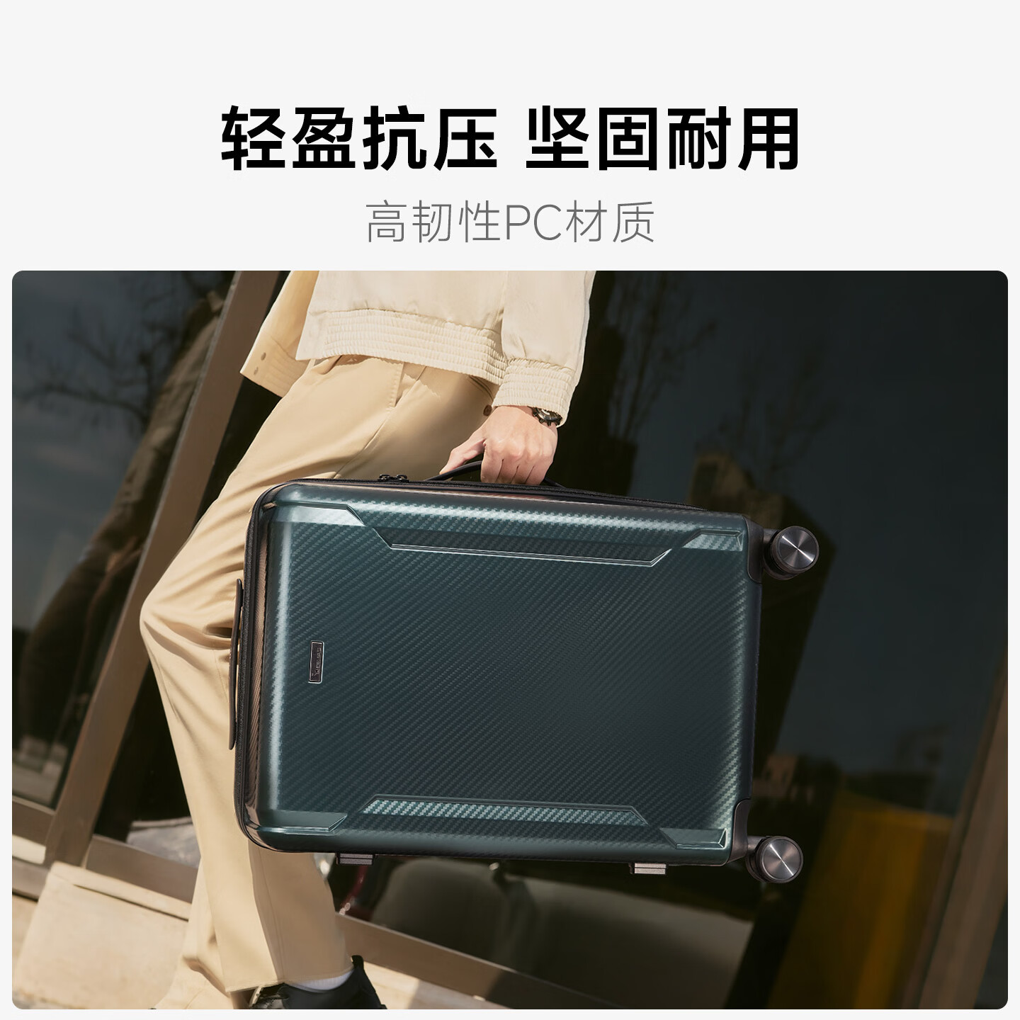 爱华仕(OIWAS)海岸线系列大容量轻音旅行李箱皮箱密码箱航空箱可登机轻便耐用 6820深灰色 20英寸