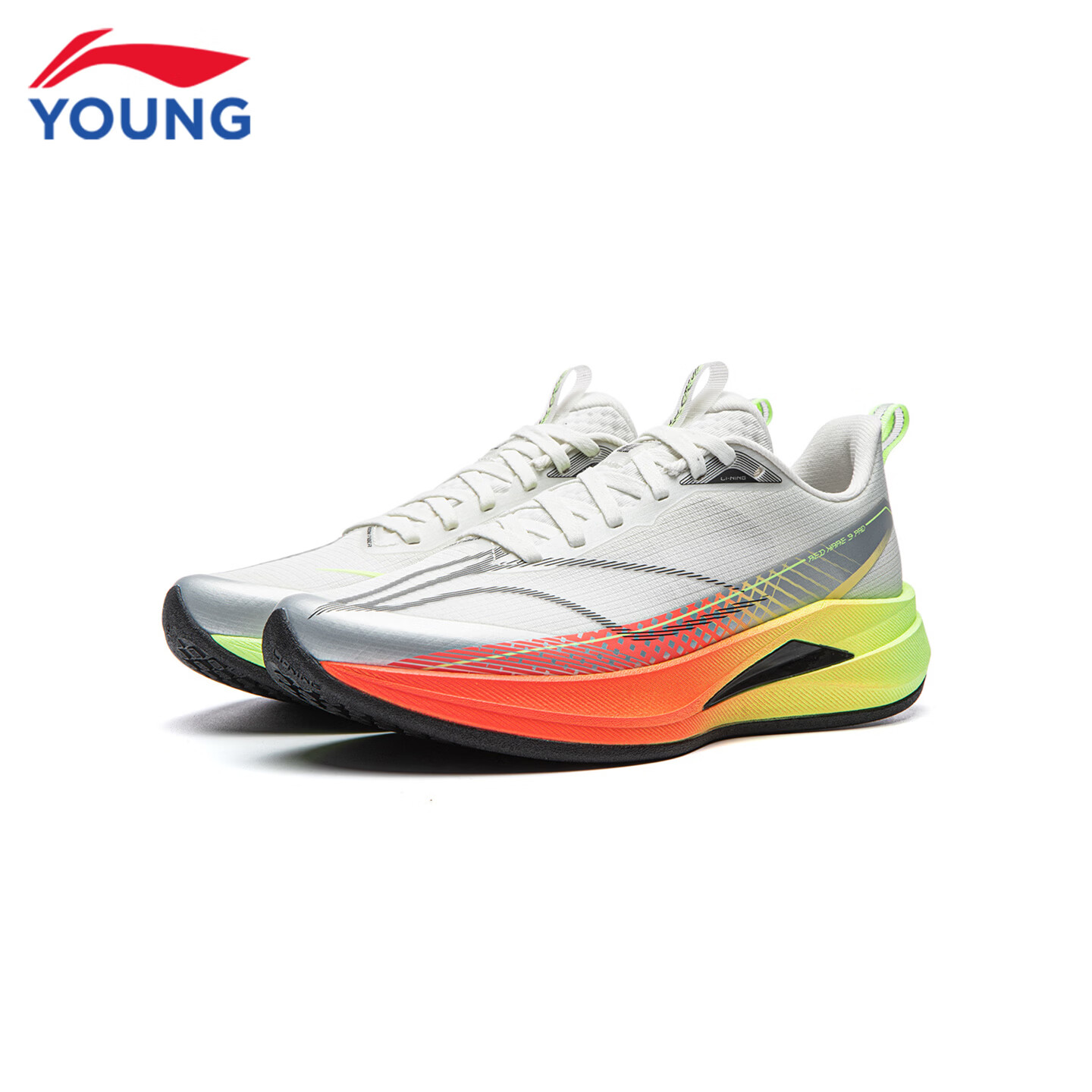 李宁（LI-NING）儿童跑步鞋2026秋季新款赤兔9PRO男女大童低帮䨻丝轻量高回弹跑鞋 白垩灰/银色32-3 赤兔9 PRO系带 36