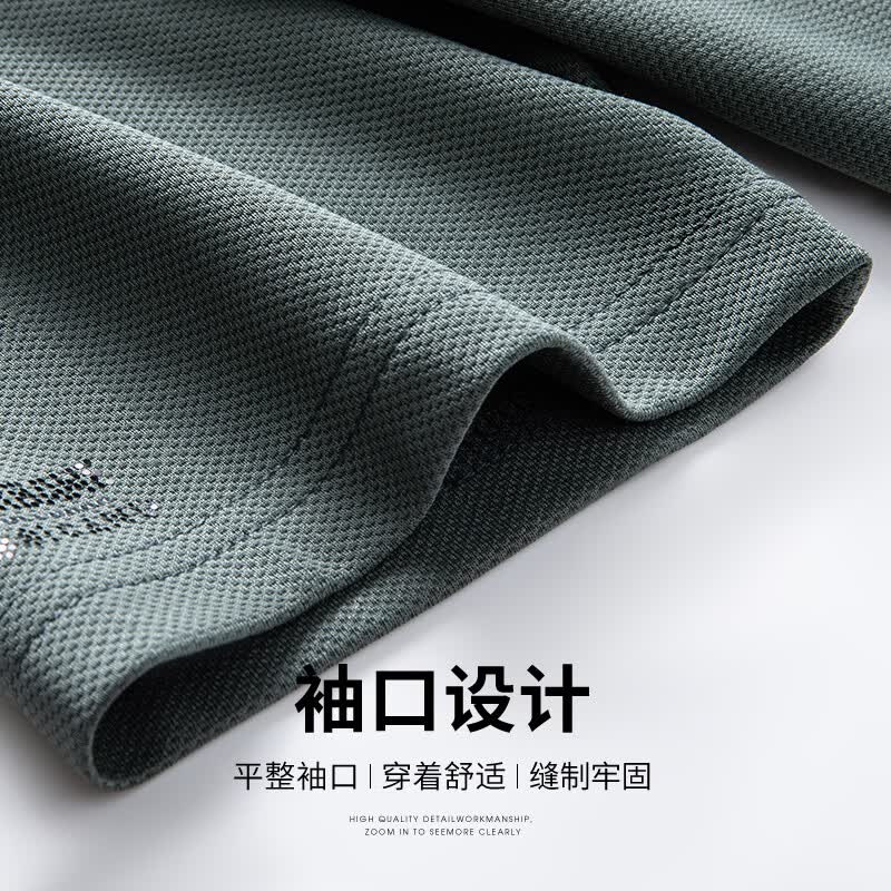 SHANSHAN杉杉短袖t恤男中青年弹力POLO领上衣夏季休闲爸爸装父亲节衣服 豆绿色 L /175【建议130-145斤】