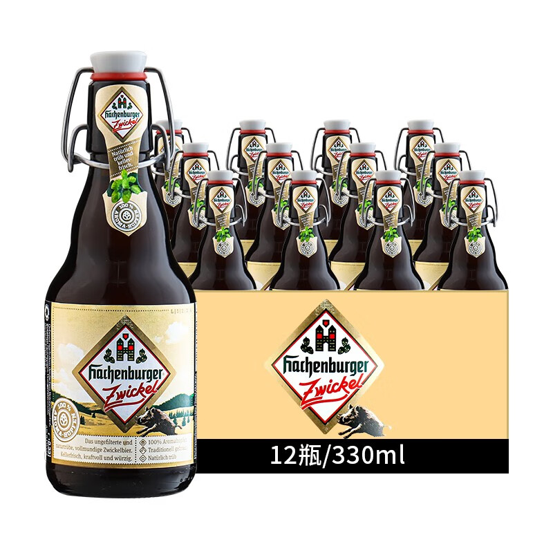 野猪哈亨窖藏原浆白啤TASTE ROOM 德国原装进口原浆啤酒 12瓶装330ml