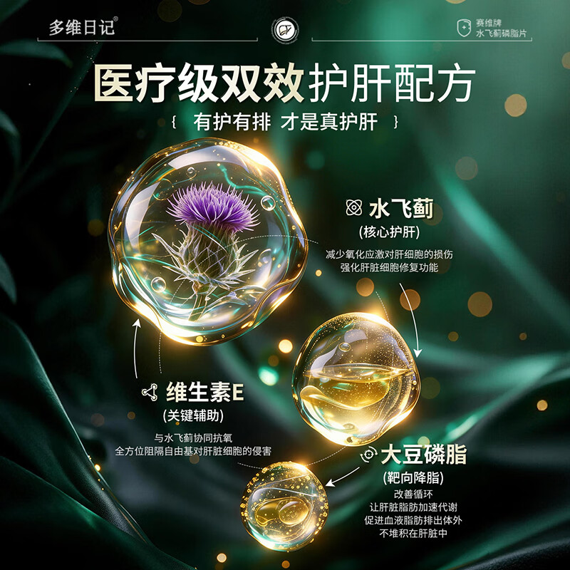多维日记水飞蓟护肝片男士熬夜养肝喝酒应酬加班脂肪肝常备清肝净肝调理 3瓶周期装【全面养护肝排毒】 旗舰正品 | 养肝护肝