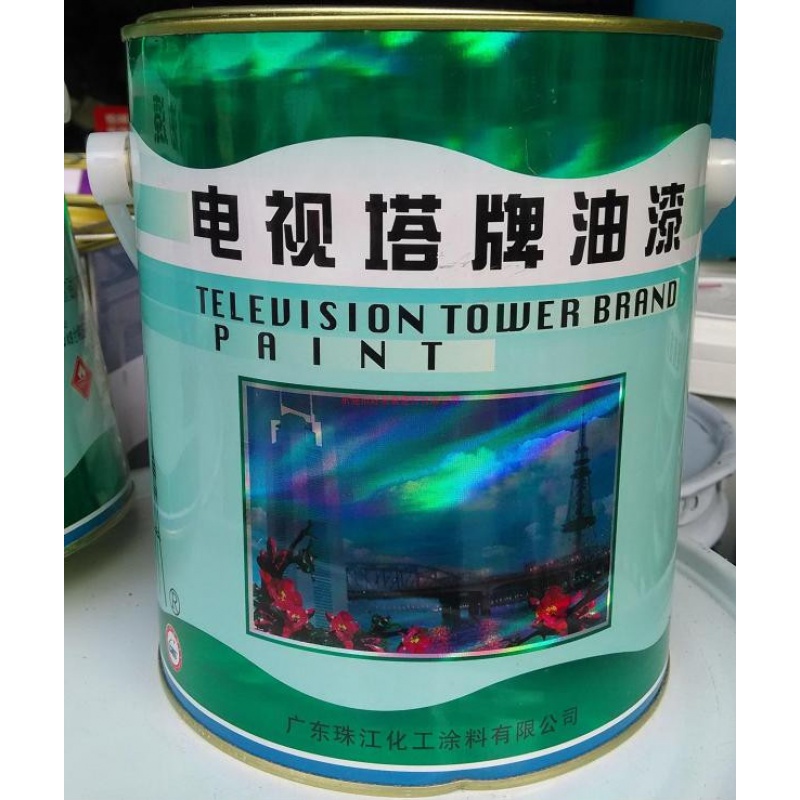 电视塔牌油漆 耐高温银油3kg套装 铝纷醇酸酚醛耐热漆 银色