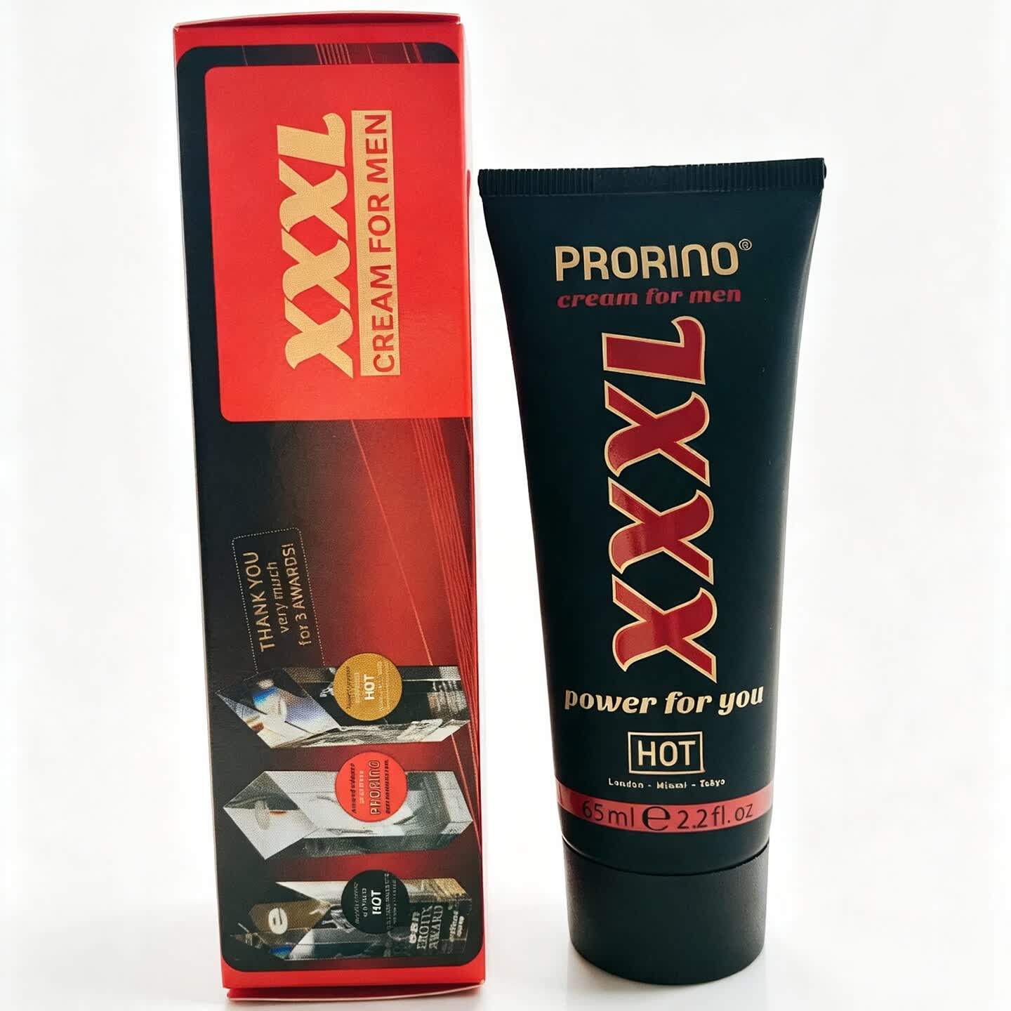 PRORINO德国进口HOT XXL男士按摩膏私处海绵体修护复凝胶大夫妻情趣用品 XXXL男人外用按摩膏2瓶