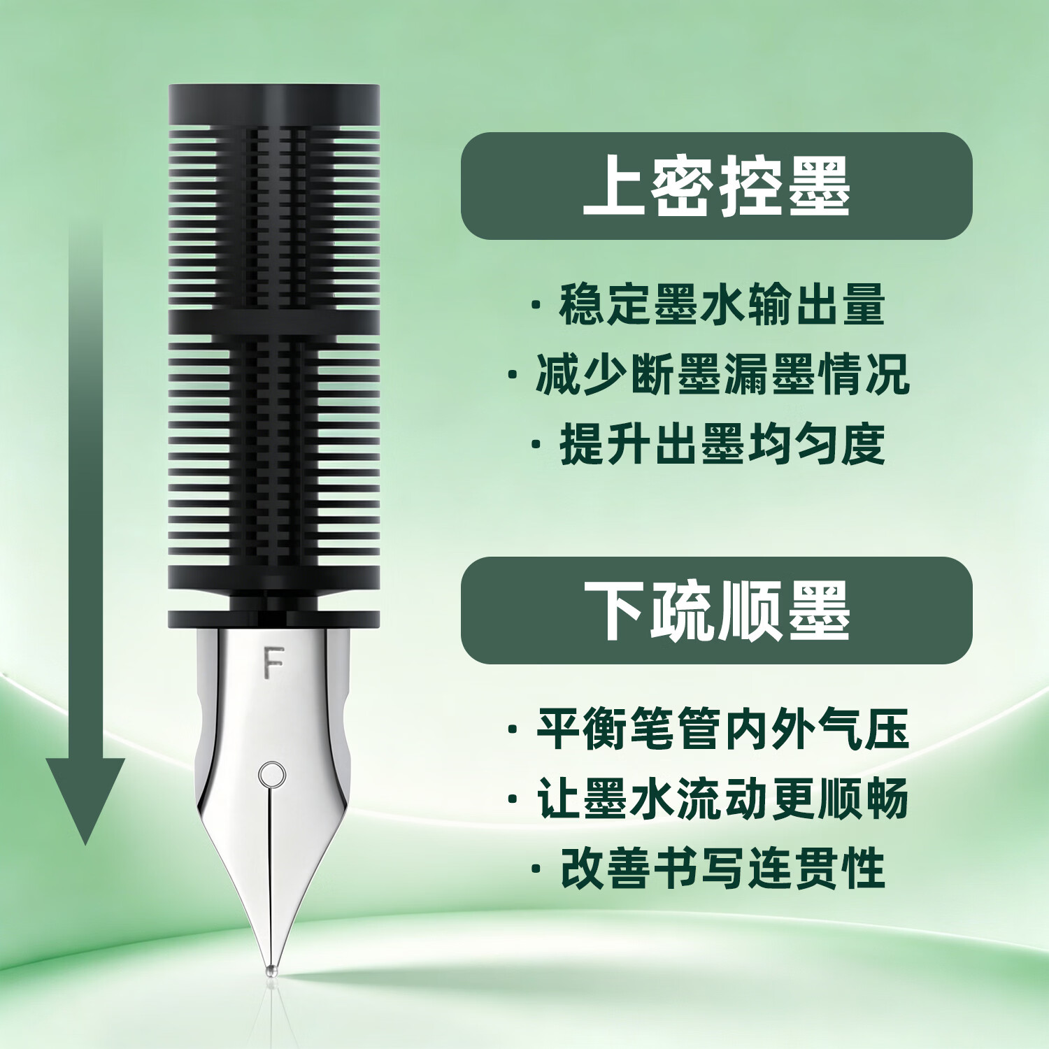 爱好（AIHAO）一次性直液式钢笔免换墨囊大容量F尖小学生低年级书法练字速干学生专用办公用品黑色6支装 DFP2010 黑色