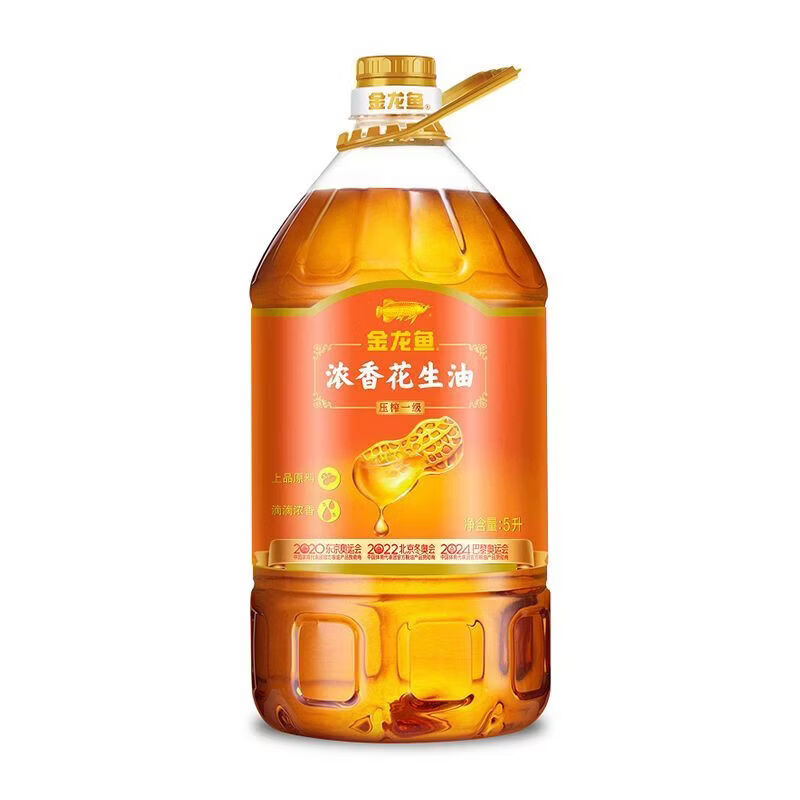 金龙鱼 米面油【金龙鱼】浓香花生油5L/桶压榨一级花生油纯正浓香型炒菜食用油 浓香花生油5L