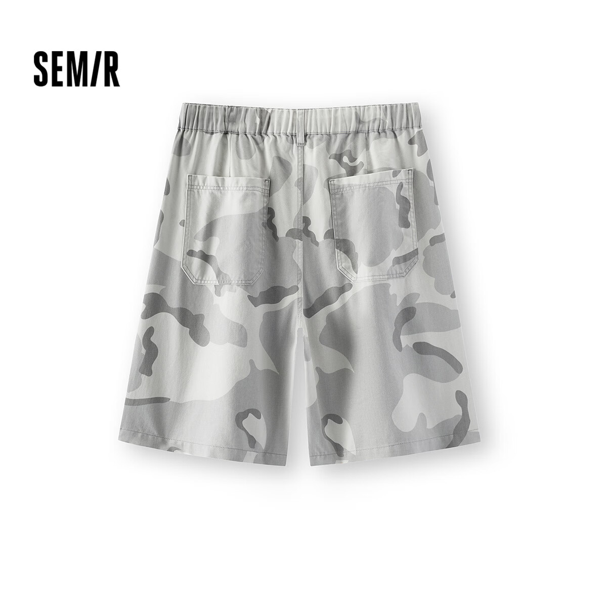 森马(Semir)【王安宇同款】荷兰弟同款森柔|商场同款牛仔短裤男夏季2026新款 【抽绳束腰短裤】灰色调00322 XL