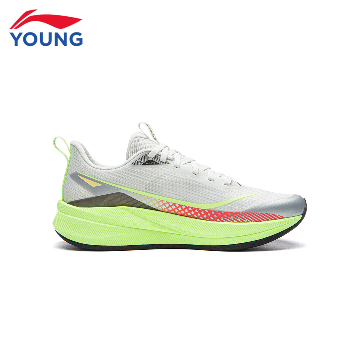 李宁（LI-NING）儿童跑步鞋2026秋季新款赤兔9PRO男女大童低帮䨻丝轻量高回弹跑鞋 白垩灰/银色32-3 赤兔9 PRO系带 36
