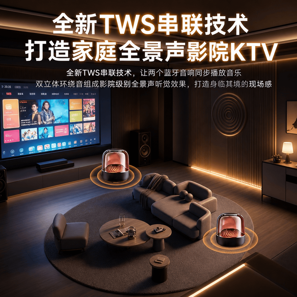 酷悦享琉璃升级无线蓝牙音箱 TWS互联立体声 柏林之声臻品环绕音 炫彩梦幻氛围灯 便携高颜值音响 琉璃黑 【普通版】低续航+音质差