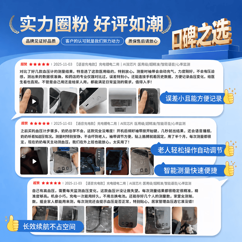 LUCYLEE美国血压计家用血压测量仪器医用高精准上臂式电子血压计语音充电 【语音充电款】 充电插电二用｜AI双芯片 超精准医用级/全程语音指导/心率监测