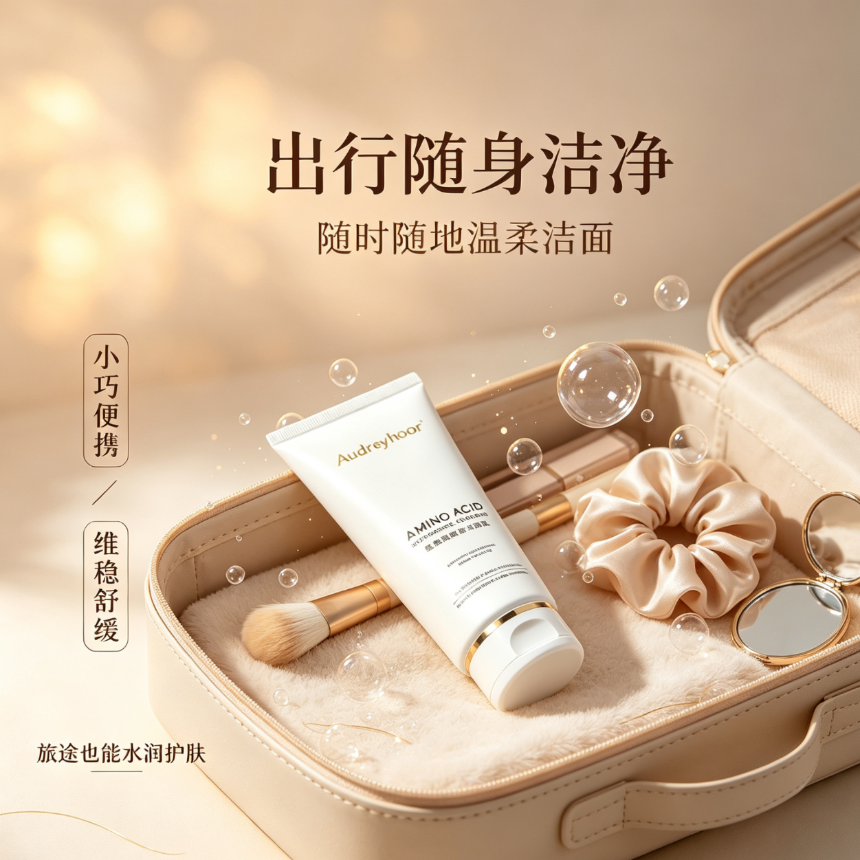 AUDREYHOOR控油收缩毛孔祛黑头深层清洁氨基酸洗面奶美白提亮男女士120g 【洗卸合一】氨基酸洗面奶120g*2