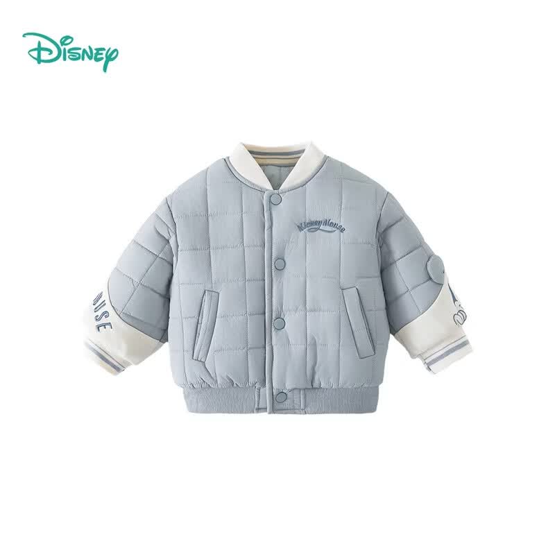 迪士尼(Disney)【清仓棉服】男女童防风夹棉保暖休闲外套卡通学院风秋冬季外套 ZD4ES017浅蓝 100 (建议2-3岁身高90-100cm)