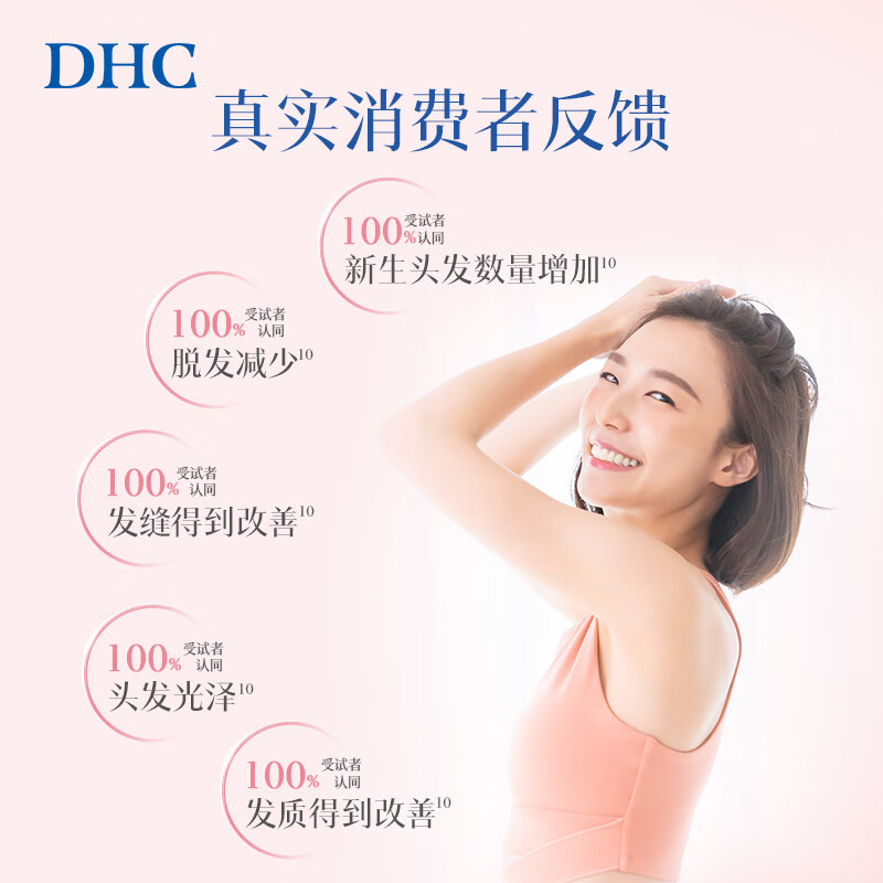 DHC持续型生物素片 高倍维生素b族生物素 b7 护发养发 日本原装进口 (送武靴叶抑糖片1袋)4袋囤货装- 30粒*4袋