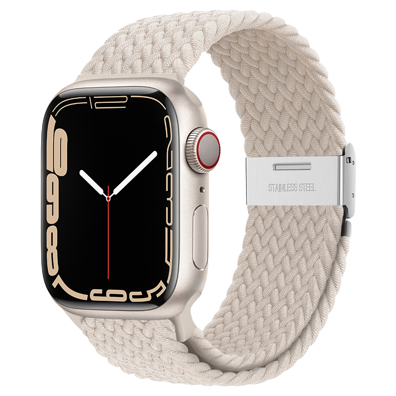 BHO苹果手表表带apple iwatch编织表带适用ultra/s8/7/6/SE 星光色