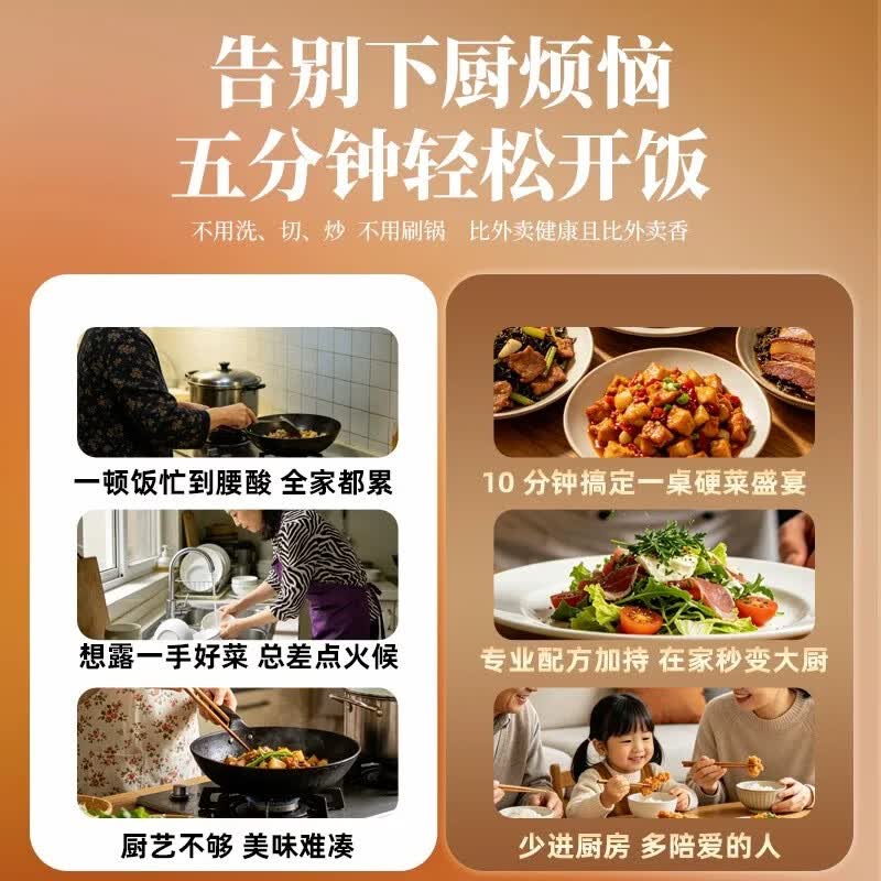 思蜀浓料理包预制菜 方便食材 半成品加热即食 速食家用 猪肉菜肴8款组合1840g