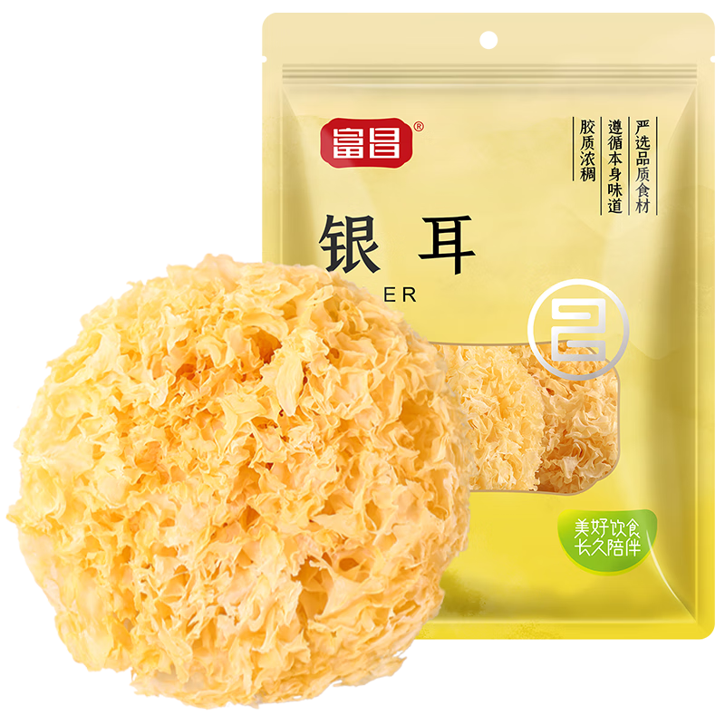 富昌 朵银耳 南北干货山珍福建古田白木耳 200g