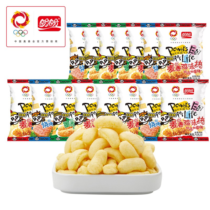 盼盼饼干膨化组合薯片鸡味块网红零食品休闲解馋小吃 麦香鸡味块8g*15包（口味随机）