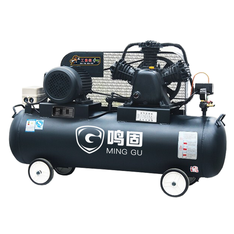 鳴固空壓機皮帶式7.5KW工業(yè)級大型噴漆氣泵380V空氣壓縮機 W-0.9/12.5