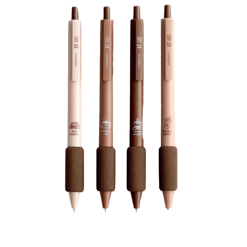 中性笔考试办公签字笔碳素笔0.5mm水性笔全针管磨砂笔 10支 碳素经典