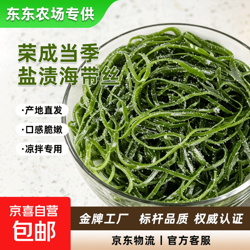 【东东农场专供】新鲜盐渍海带丝火锅麻辣烫凉拌食材生鲜海鲜净重 盐渍海带丝*500g