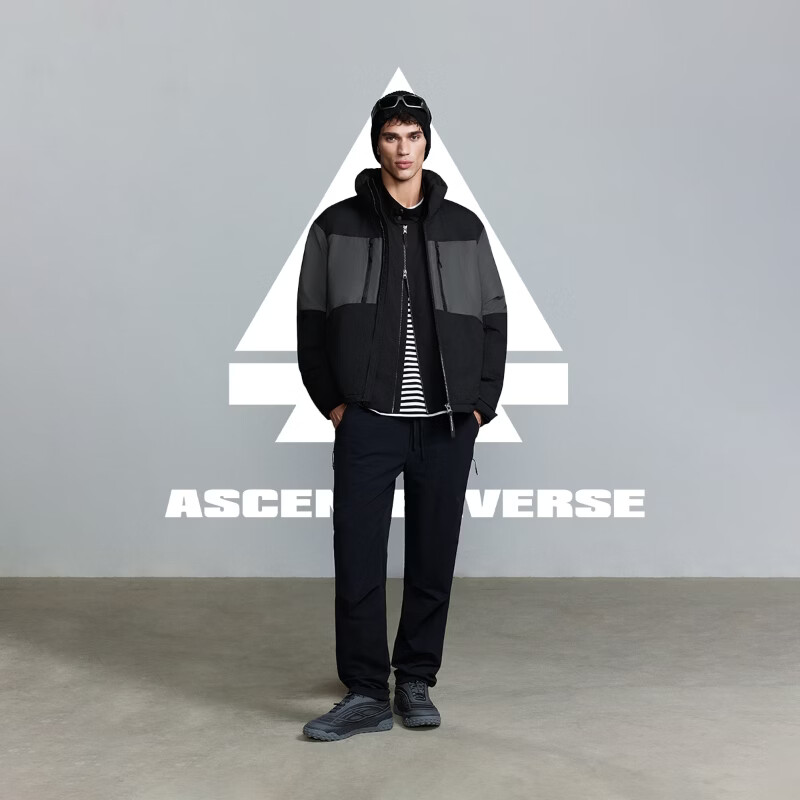杰克·琼斯（JACK&JONES）冬季男装潮流休闲宽松羽绒服合集 225412037纯黑色 L （180）