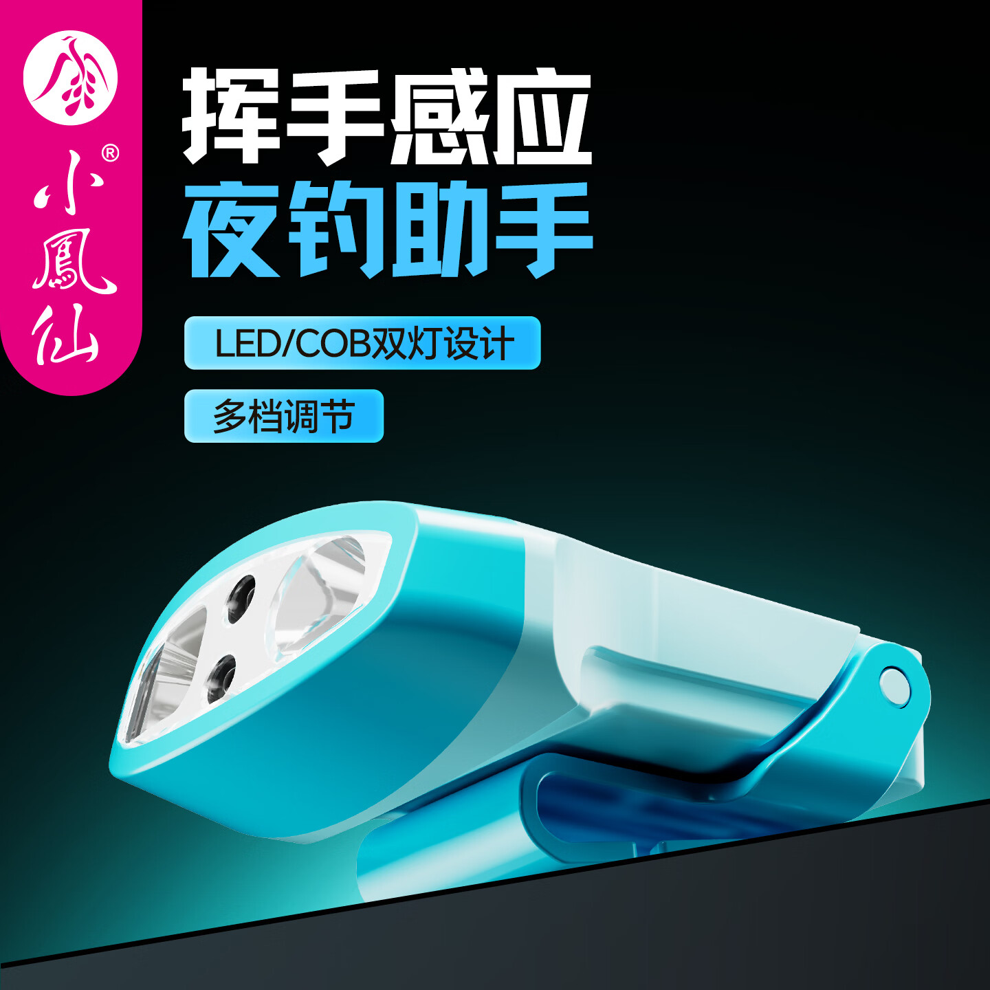小凤仙智能感应头灯夜钓专用防水强光充电钓鱼灯超亮夹帽户外头灯红光灯 【40g/850mAh】智能感应夹帽头灯 送收纳盒-数据线-头带