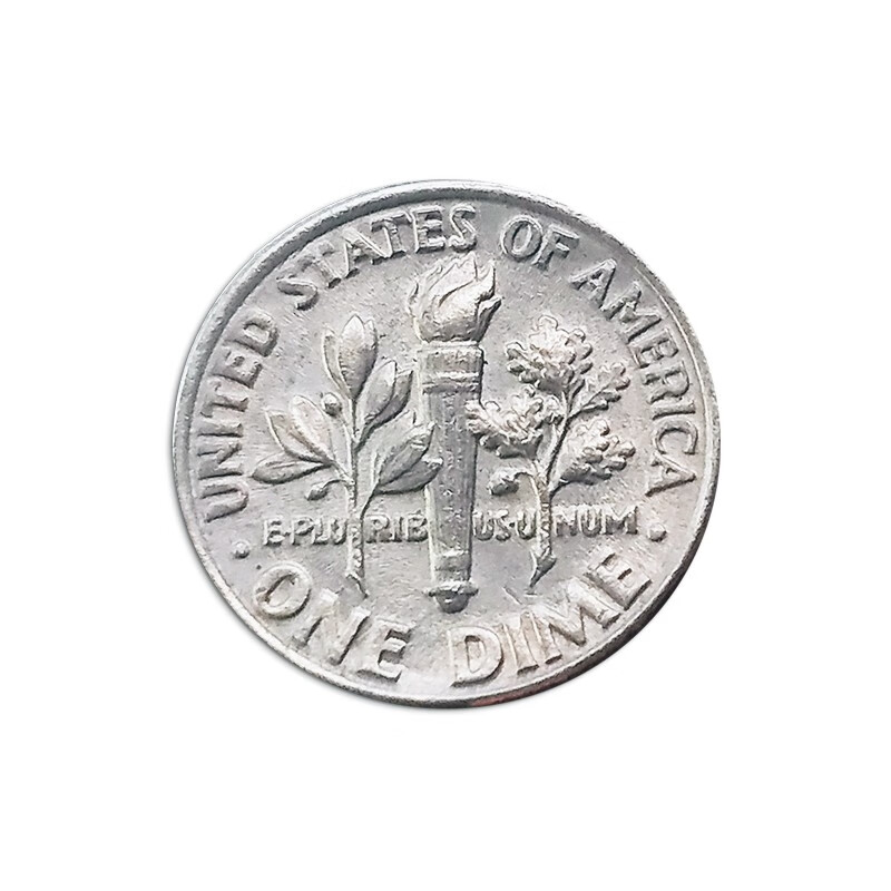 硬币 美国美分纪念币 退出流通 非全新 one dime 18mm随机年份10美分