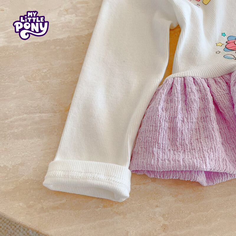 小马宝莉(MY LITTLE PONY)春秋新品可爱中大女童小孩子裙摆打底卫衣上衣外穿 蓝色 140 140/68