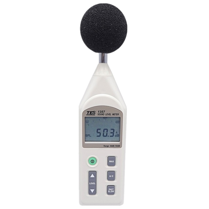 泰仕數(shù)字式噪音計 精密分貝儀 聲級計 噪聲測試儀 30-130dB TES-1357噪音計標配