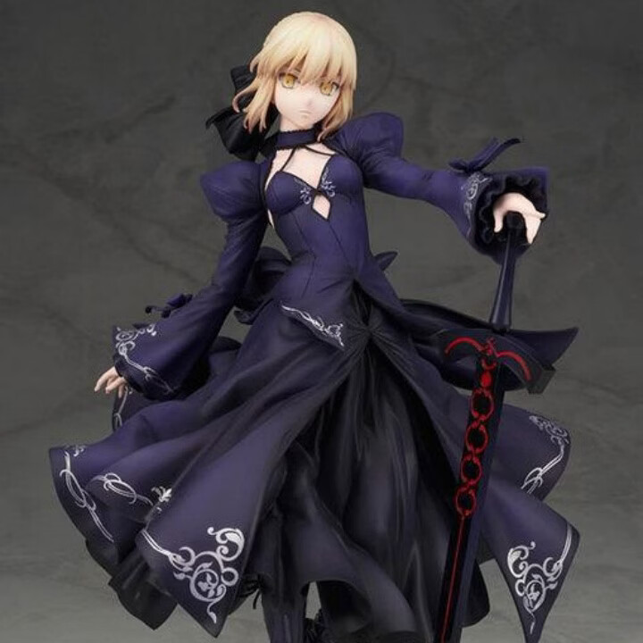 命运之夜Fate/Grand Order Saber 黑塞巴礼服盒装男女生礼物手办 礼服saber(可替换手高约24cm)