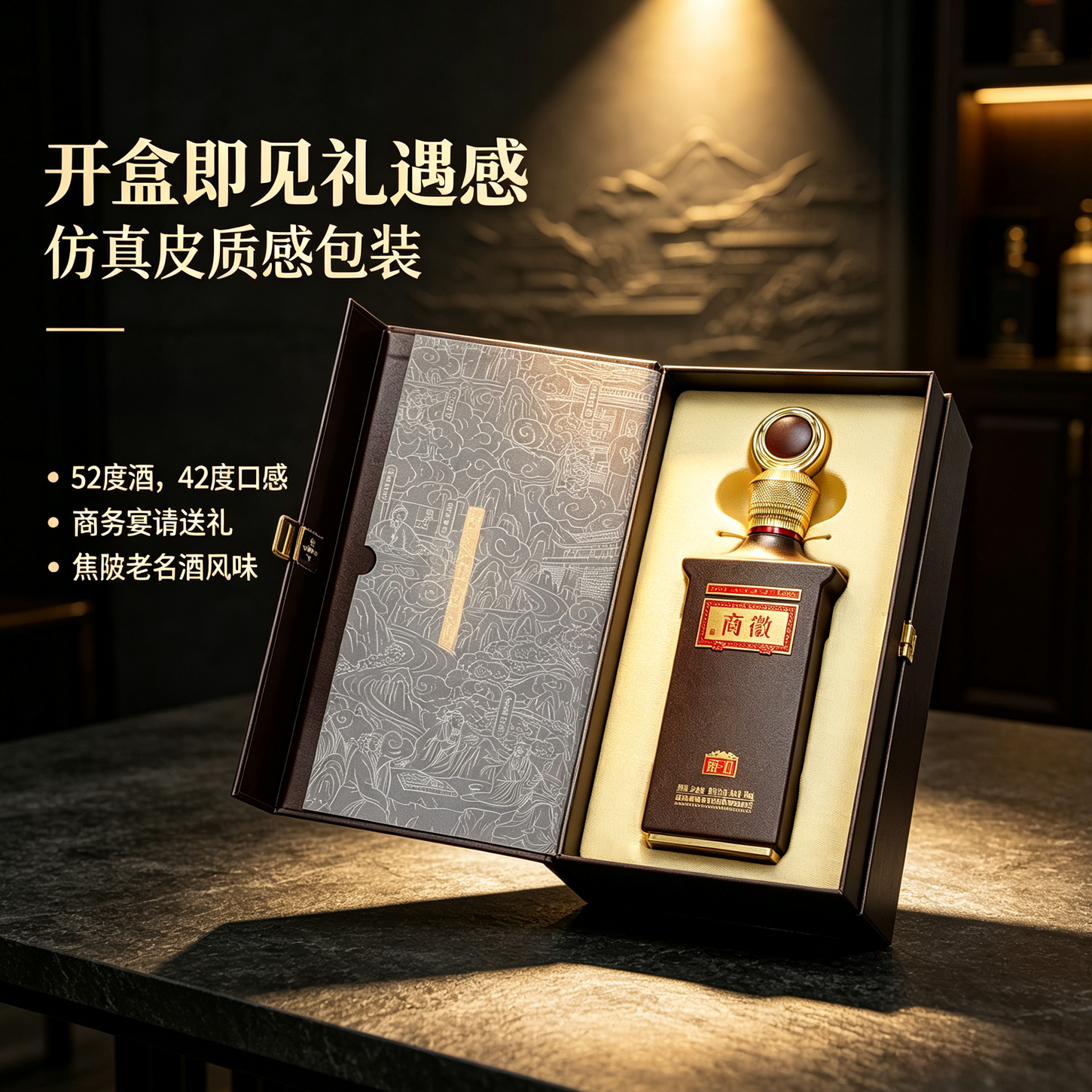 徽商藏30兼香型52度白酒伴手礼盒送礼小瓶酒正宗纯粮食酒小酒商徽 52度 500mL 6盒 藏30