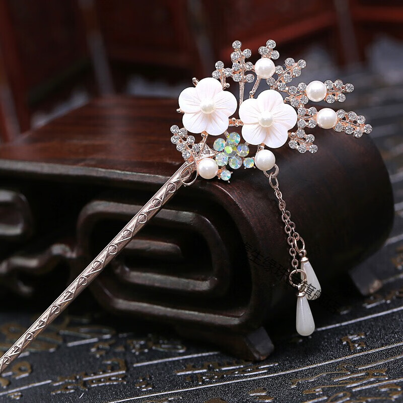 界末儿童古代的钗子 古装发饰古风汉服发簪盘发神器流苏簪子公主步摇