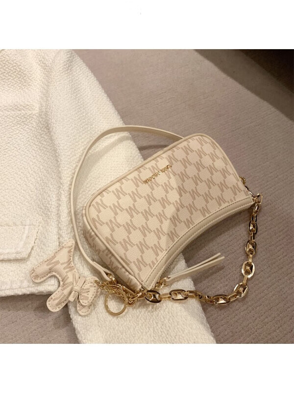 chaseng&keith真皮品牌腋下包质感小众手提腋下麻将包包女链条单肩斜