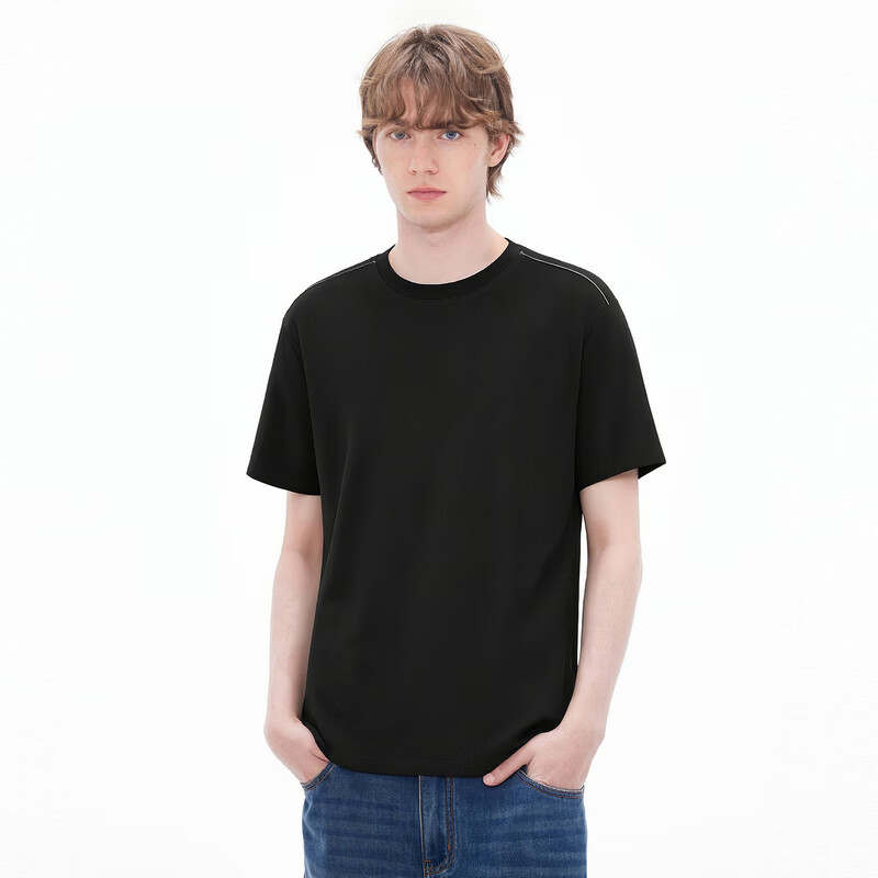 gxgjeans男装 短袖T恤合集1 B款-黑色 J26D442001 L (175)