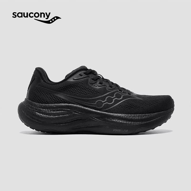 SAUCONY索康尼新品男女2026夏季RIDE 19系列运动跑鞋 黑色-1 40.5