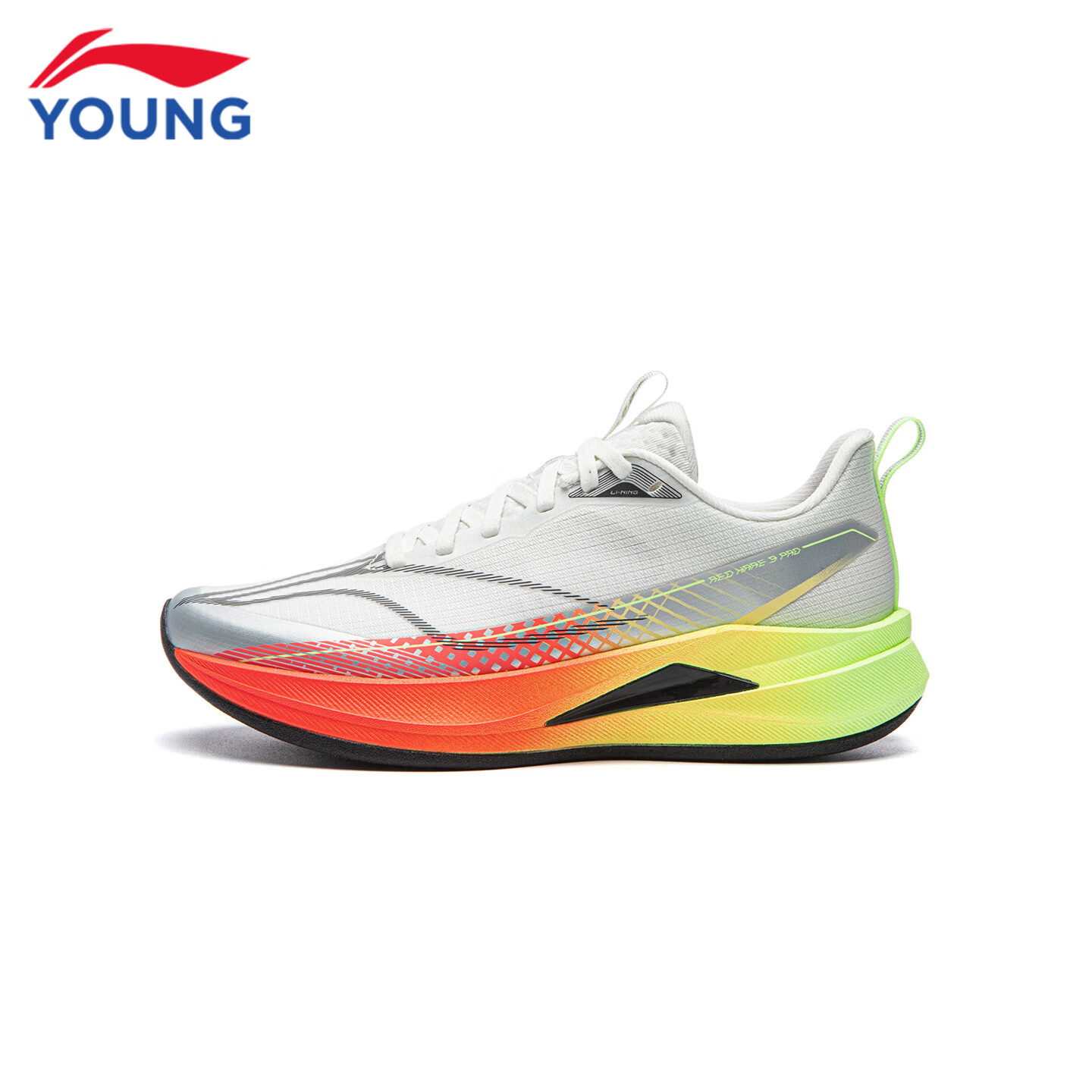 李宁（LI-NING）儿童跑步鞋2026秋季新款赤兔9PRO男女大童低帮䨻丝轻量高回弹跑鞋 白垩灰/银色32-3 赤兔9 PRO系带 36