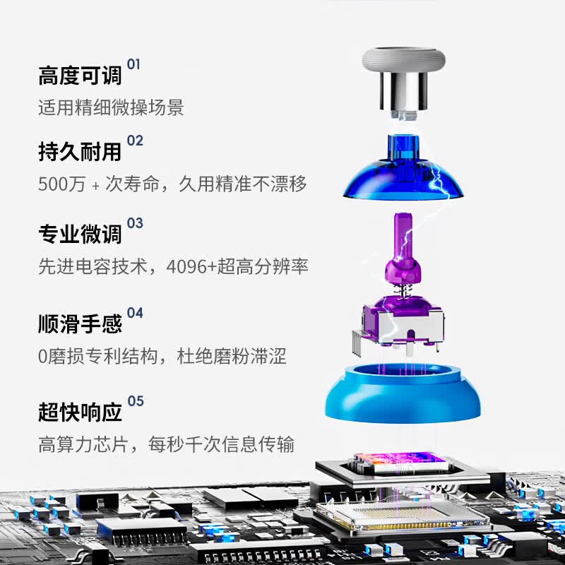 aolion澳加狮N35游戏手柄电容摇杆PC电脑版SteamSwitch2手柄proNS安卓iOS苹果手机iPad平板无线蓝牙手柄 冰晶白