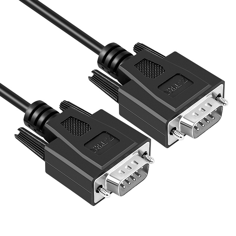 力特(z-tek) 9针串口线连接线rs232交叉线db九针com公头转公头数据