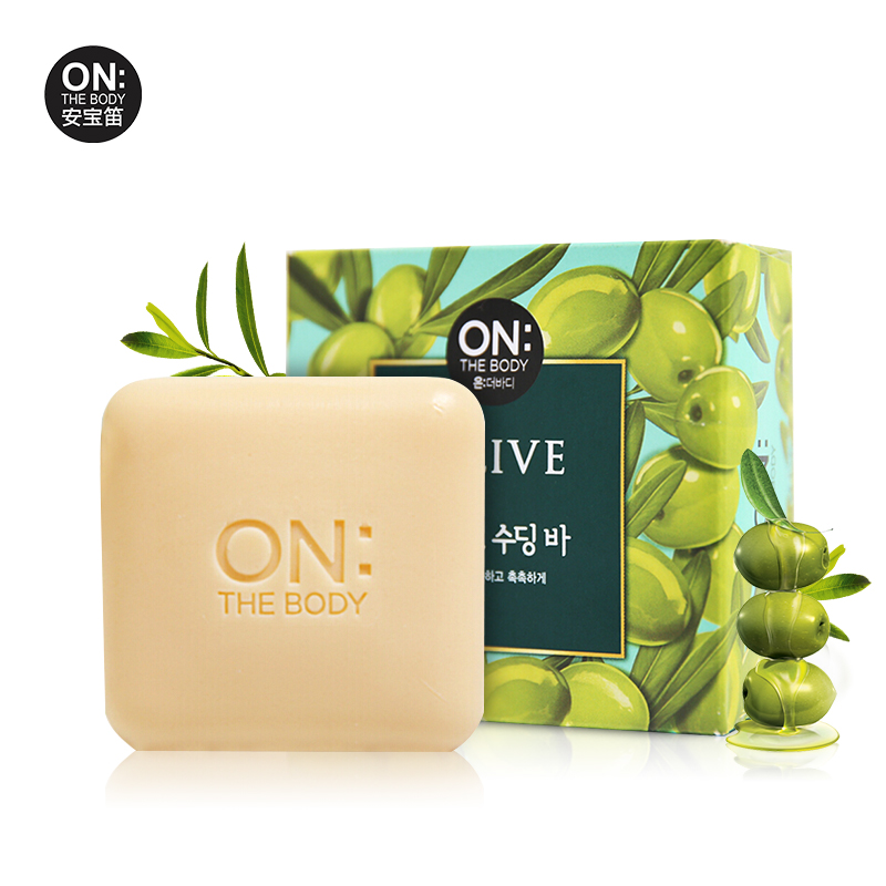 安宝笛(ON THE BODY) 韩国进口 橄榄润肤洁肤香皂90g 温和清洁 深层滋润