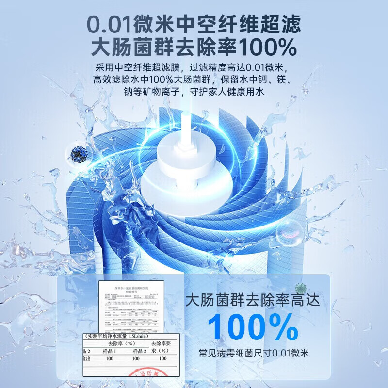 荣事达净水器家用直饮厨房自来水前置过滤器超滤净水机不锈钢净化器 视频安装【享13芯】丨终身免费送滤芯