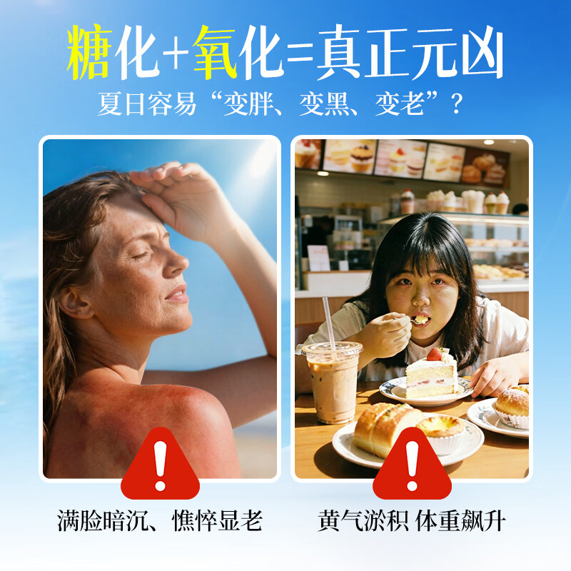 ISDG【抖音同款】甜蜜习惯抗糖丸+雪白粒美白丸2袋糖氧双抗亮白紧致 抗糖丸+雪白粒】 60粒*2袋 糖氧双抗透亮发光