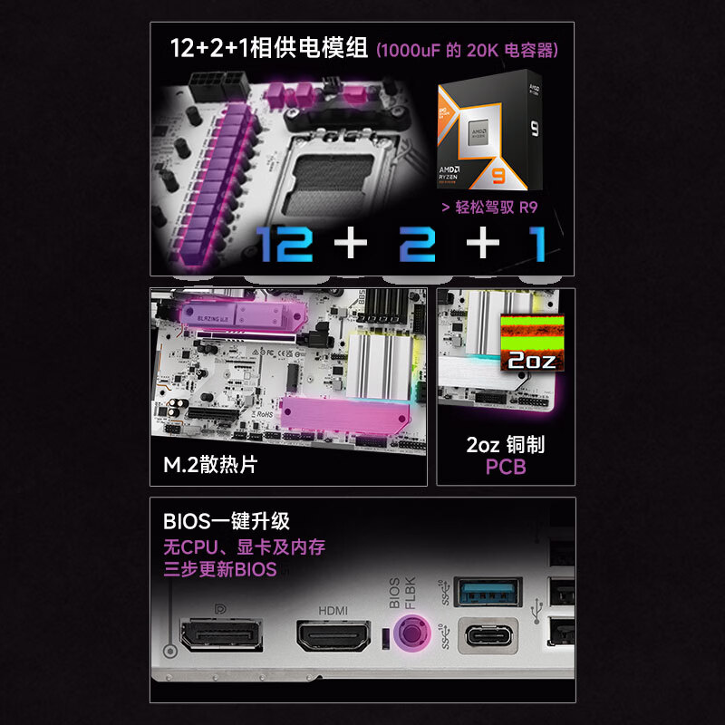 华擎 B850 ASROCK M STEEL LEGEND WIFI D5 图 5