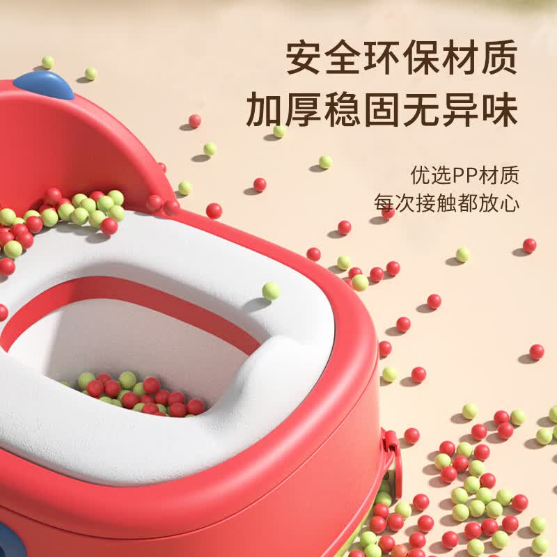 日康(rikang)儿童马桶 宝宝座便器婴儿便盆尿盆 新升级PU垫三合一功能 【小恐龙三合一坐便凳】卡洛红